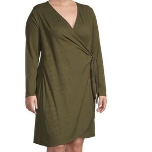 Socialite Ribbed Wrap Dress
